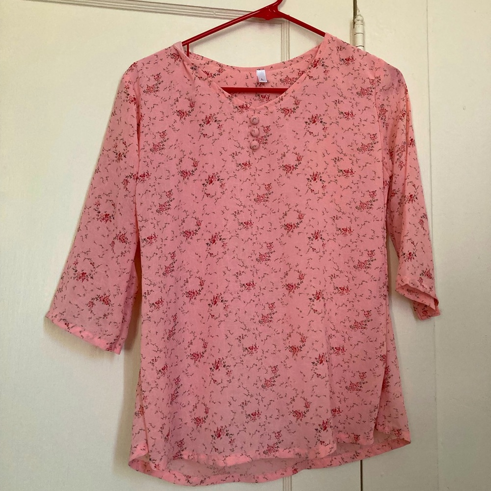 Pink floral top